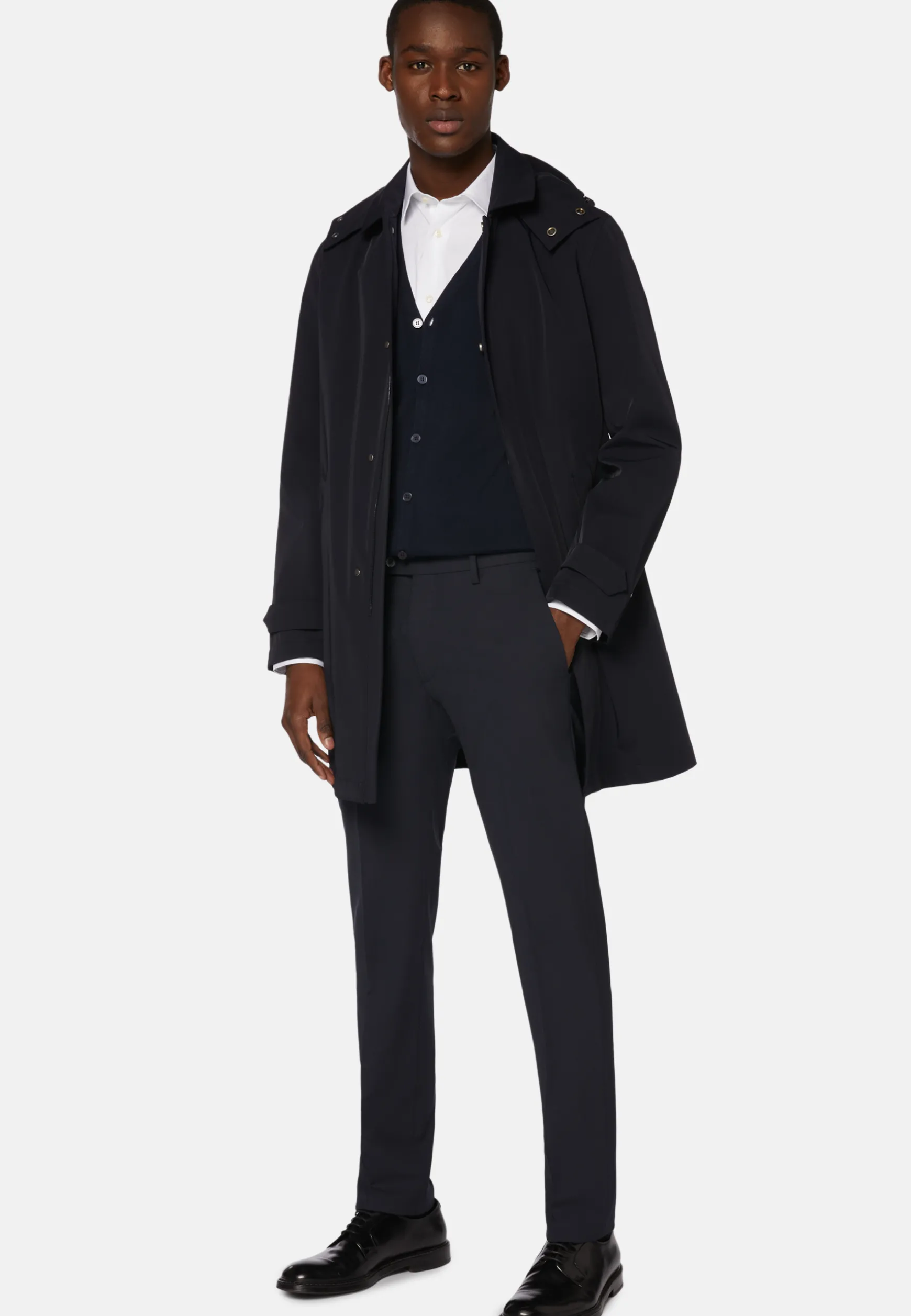 B Travel Technical Nylon Raincoat|Boggi Milano New