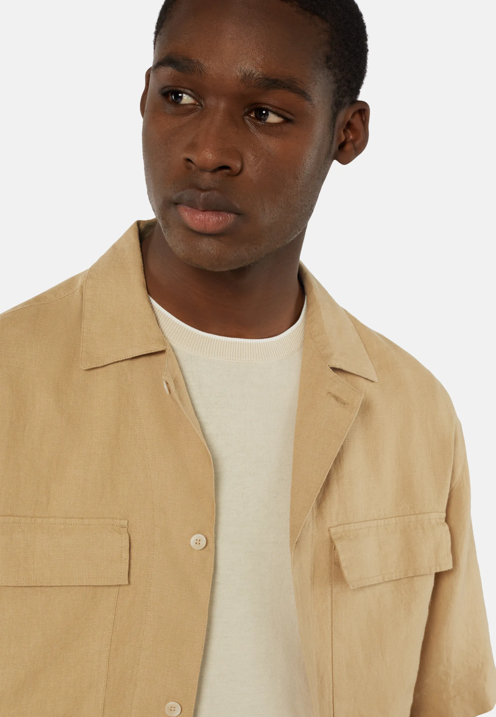 Linen Camp Overshirt|Boggi Milano Sale