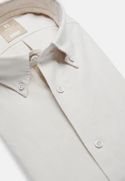 Beige Shirt In Organic Oxford Cotton, Regular|Boggi Milano Best Sale