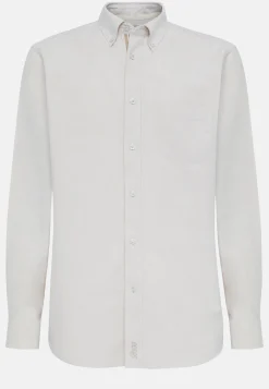 Beige Shirt In Organic Oxford Cotton, Regular|Boggi Milano Best Sale