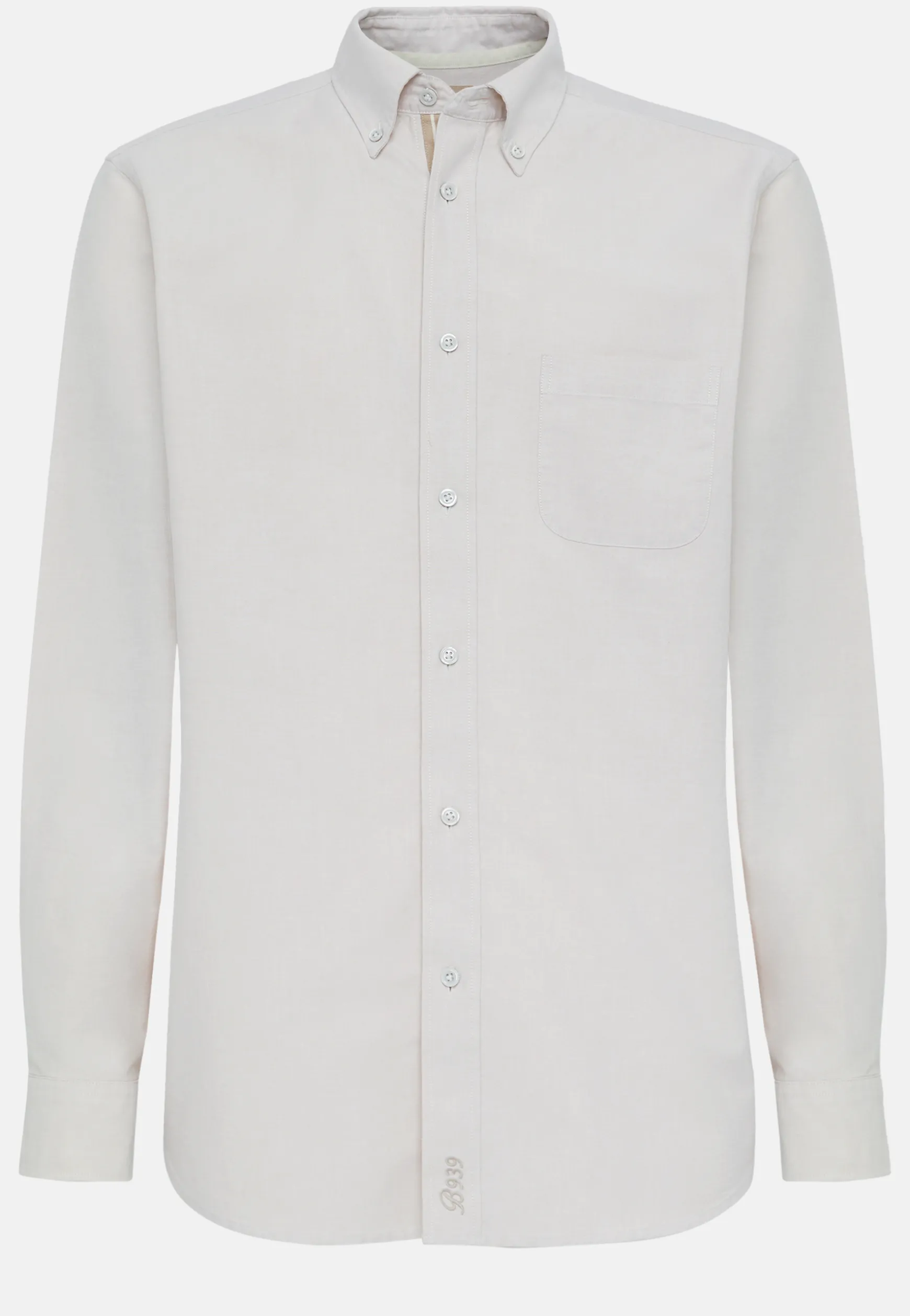 Beige Shirt In Organic Oxford Cotton, Regular|Boggi Milano Best Sale