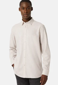 Striped Cotton Tencel Shirt Regular Fit|Boggi Milano Store