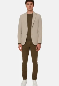 Textured Wool Jersey Jacket|Boggi Milano Hot