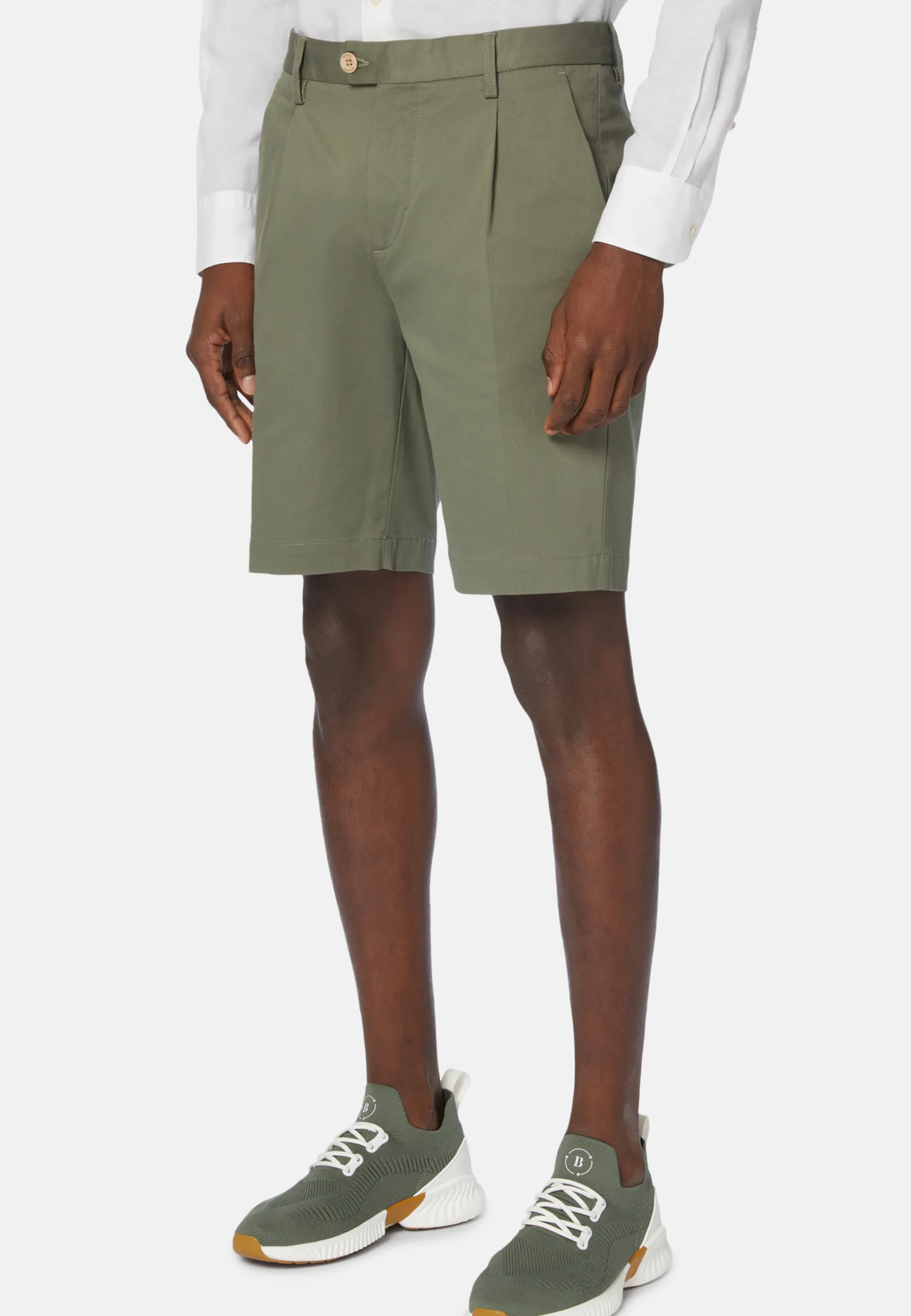 Bermudas in Stretch Tencel Cotton|Boggi Milano Online