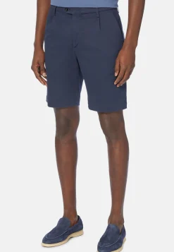 Bermudas in Stretch Tencel Cotton|Boggi Milano Flash Sale