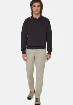 Cotton Open Neck Polo Jumper|Boggi Milano Hot
