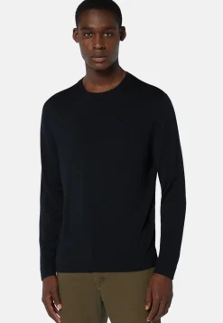 Crew Neck Jumper in Superfine Merino Wool|Boggi Milano Hot