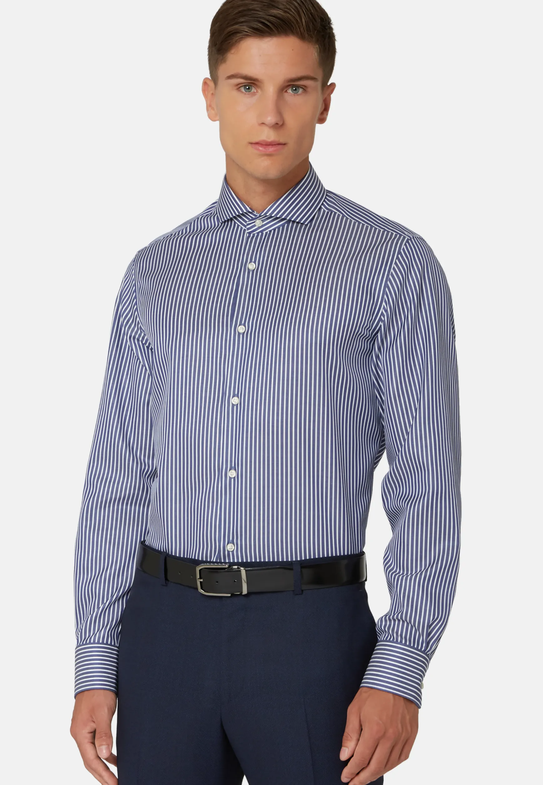 Cotton Twill Shirt Slim Fit|Boggi Milano Outlet
