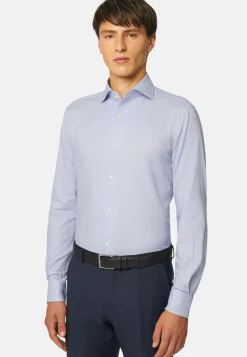 Houndstooth Oxford Cotton Shirt Regular Fit|Boggi Milano Sale