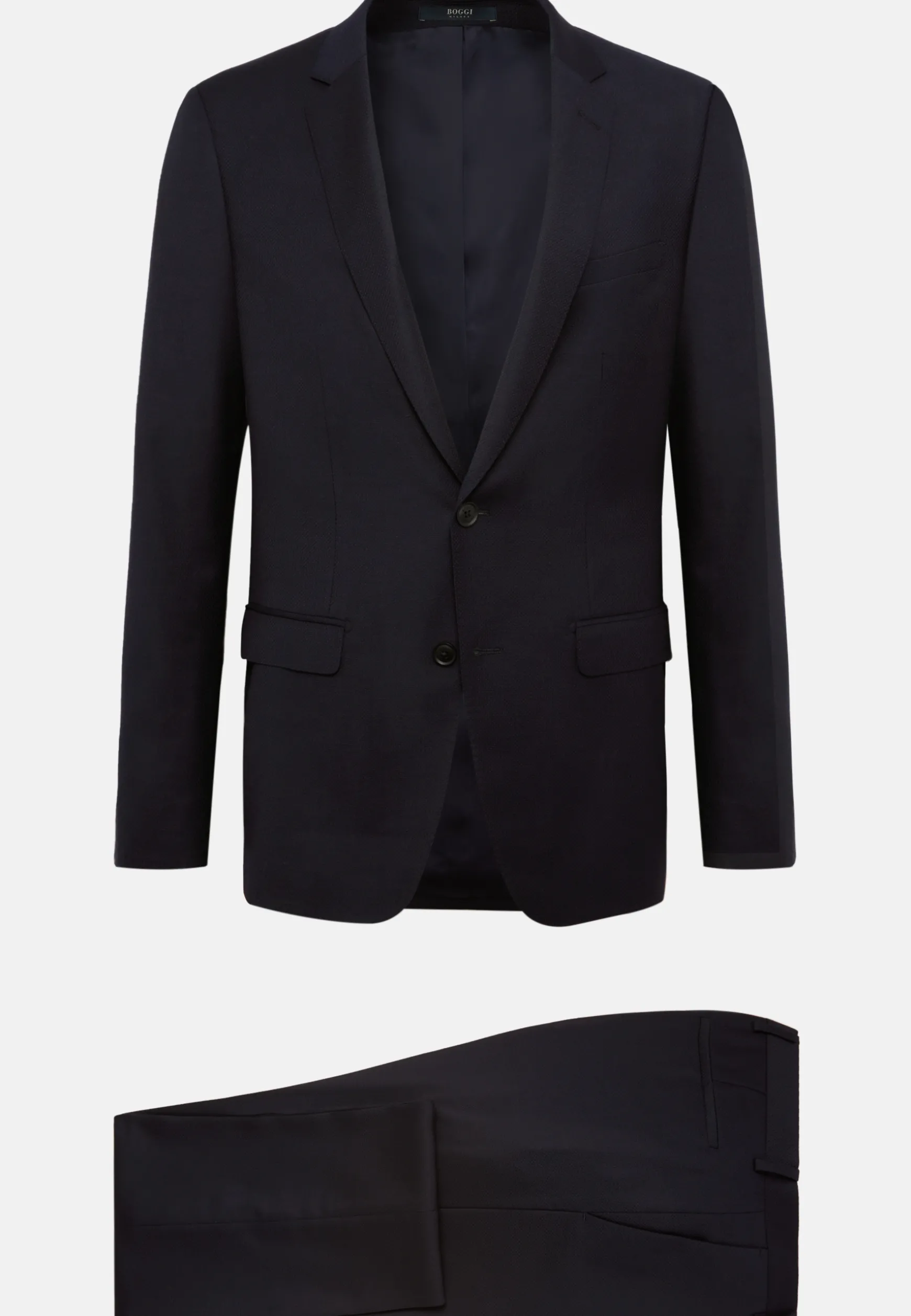 Blue Pin Point Stretch Wool Suit|Boggi Milano Hot
