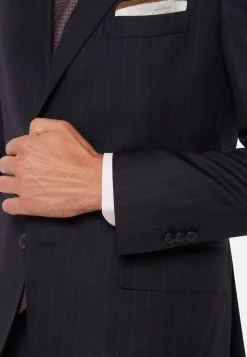 Blue Pinstripe Pure Wool Suit|Boggi Milano Discount