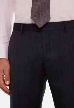 Blue Pinstripe Pure Wool Suit|Boggi Milano Discount