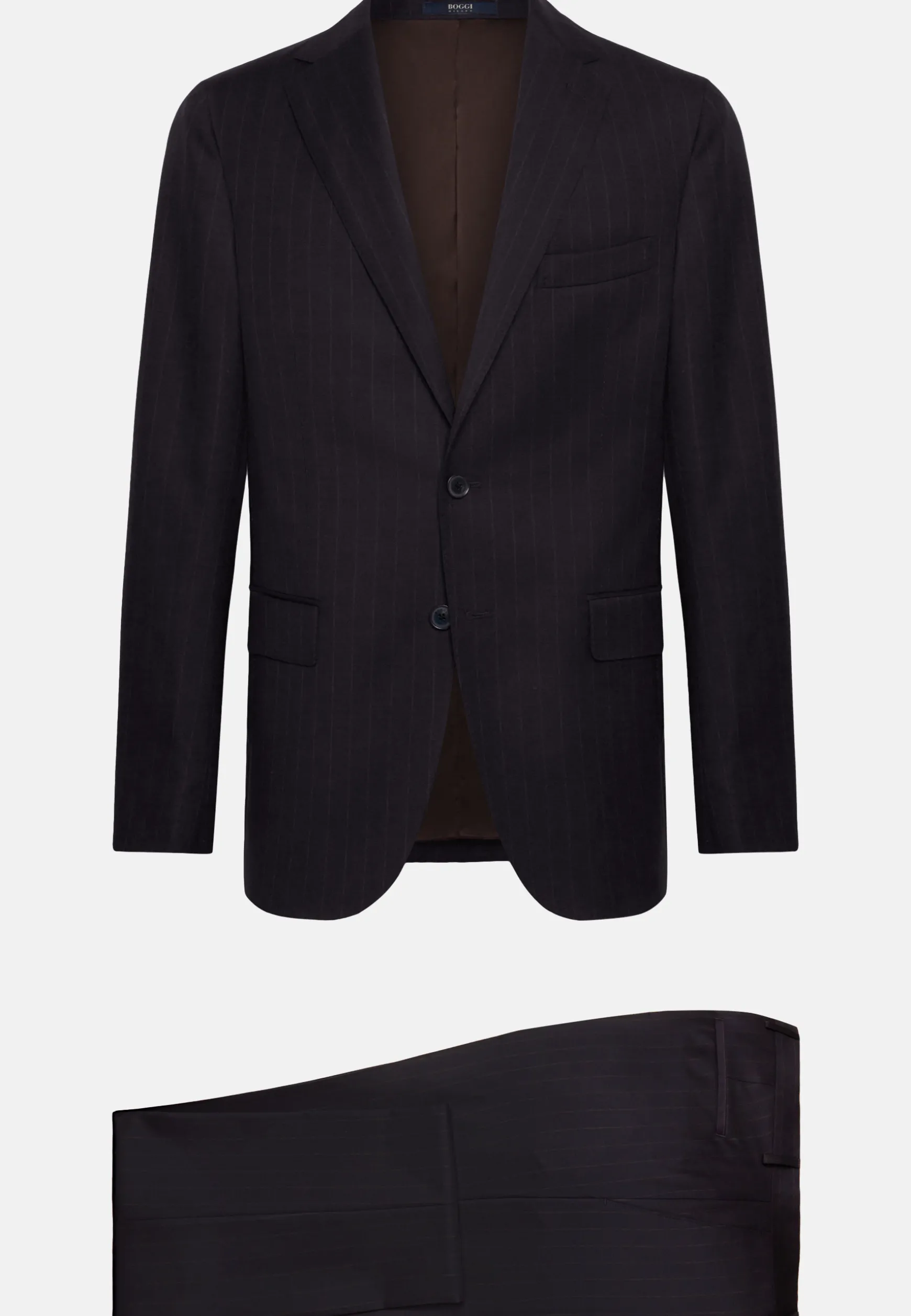 Blue Pinstripe Pure Wool Suit|Boggi Milano Discount