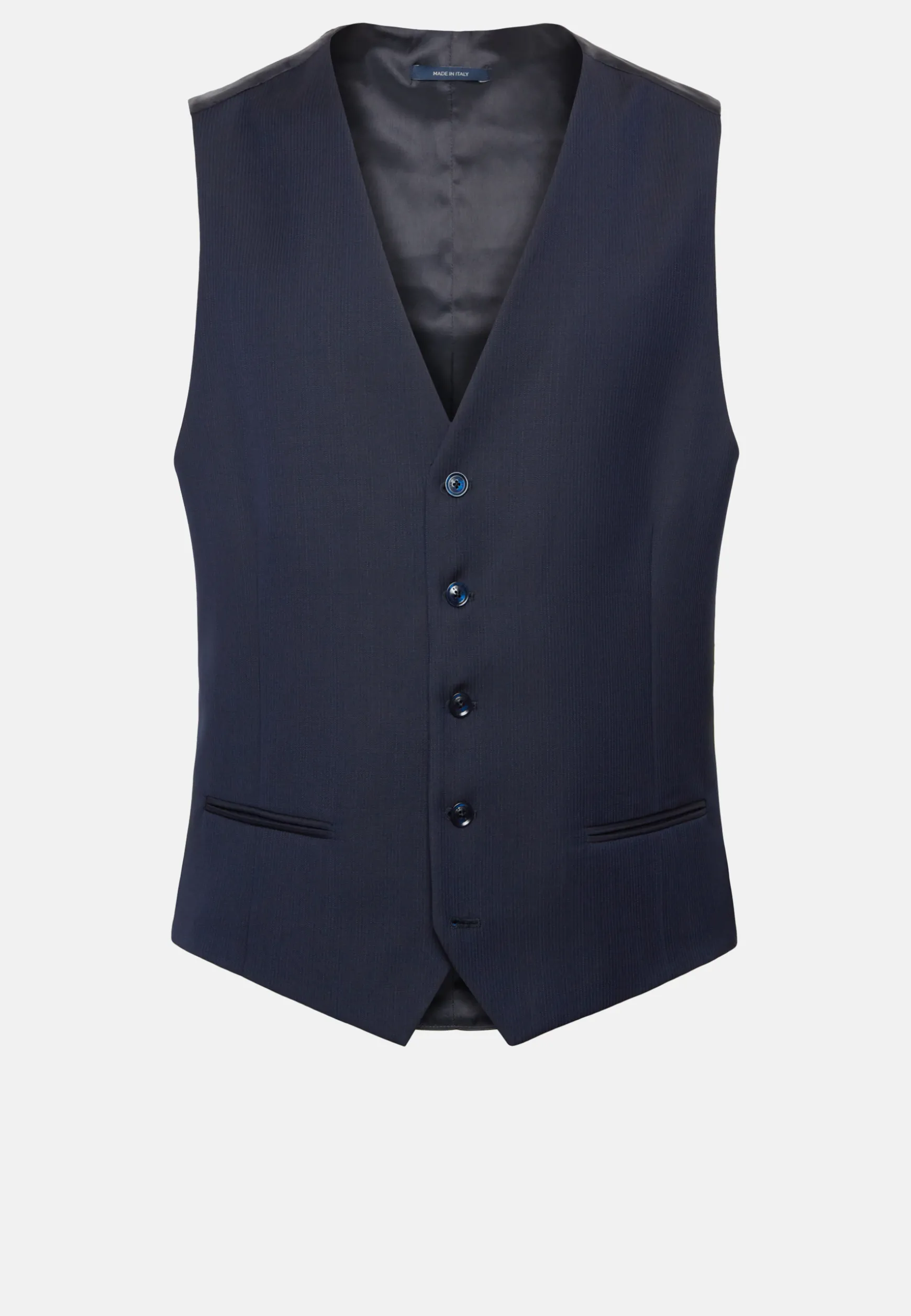 Blue Pinstripe Wool Waistcoat|Boggi Milano Discount