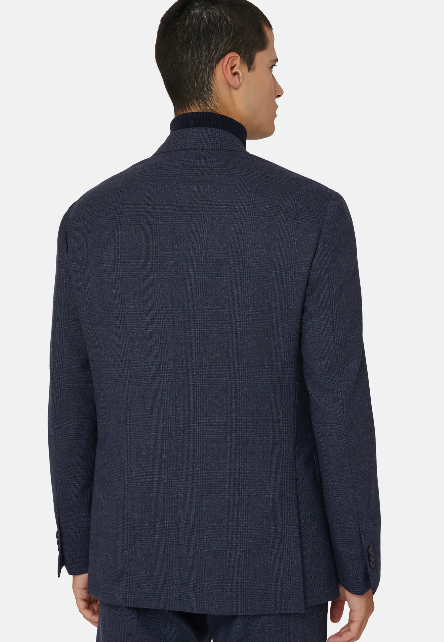 Blue Prince of Wales Check Suit In Pure Wool B Travel|Boggi Milano Online