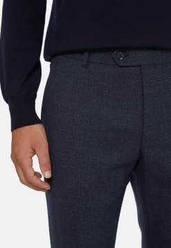 Blue Prince of Wales Check Suit In Pure Wool B Travel|Boggi Milano Online