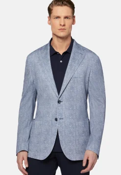 Printed Jacket In Cotton Jersey And Linen|Boggi Milano Online