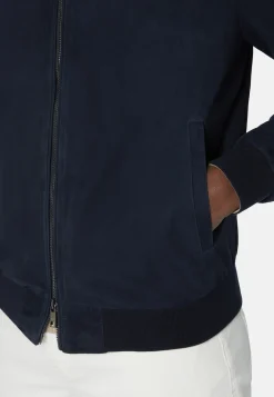 Bomber Jacket in Genuine Suede Leather|Boggi Milano Flash Sale