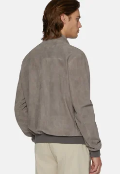Bomber Jacket in Genuine Suede Leather|Boggi Milano Shop