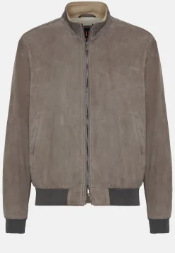 Bomber Jacket in Genuine Suede Leather|Boggi Milano Shop
