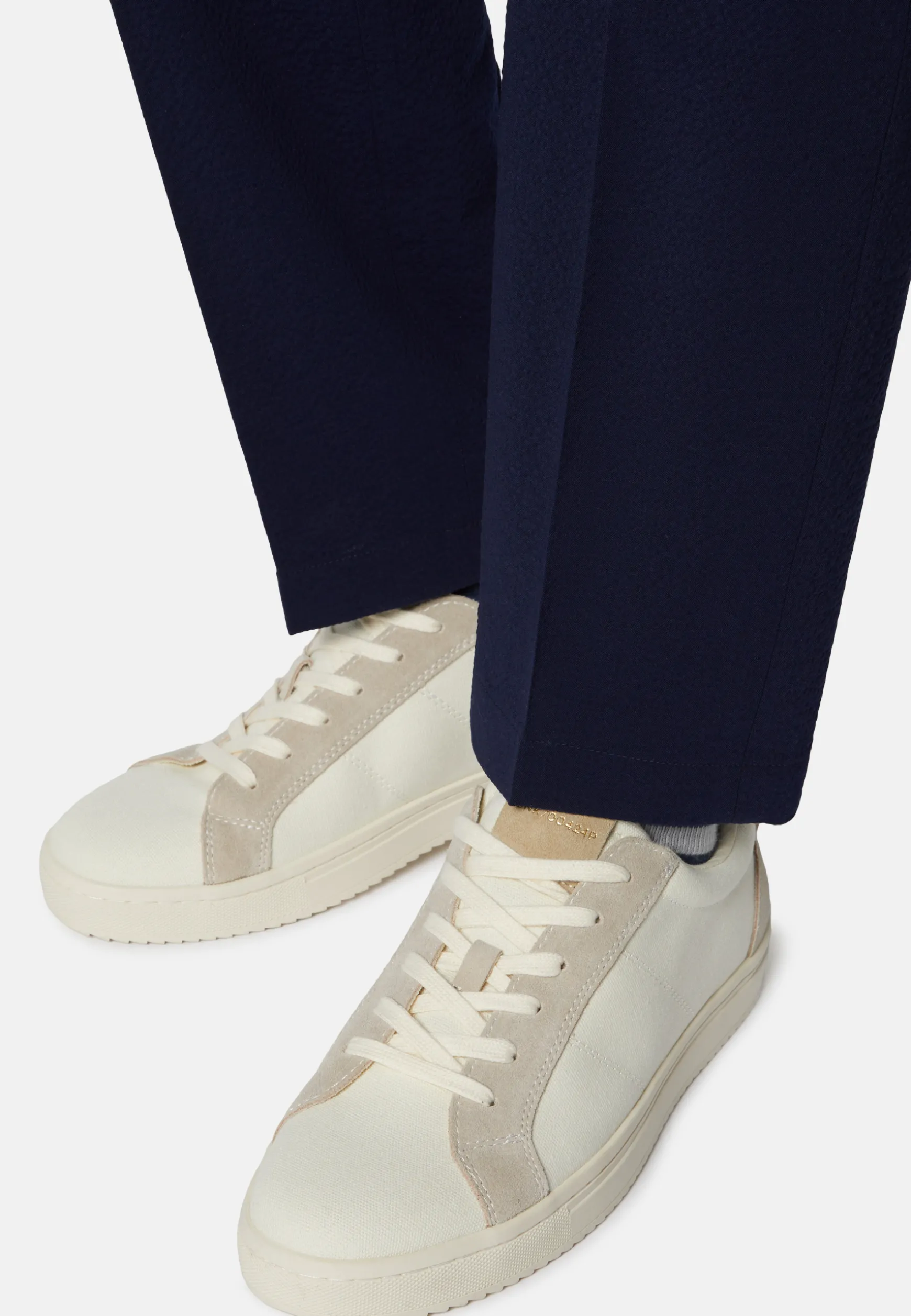 Canvas and Suede Trainers|Boggi Milano Shop