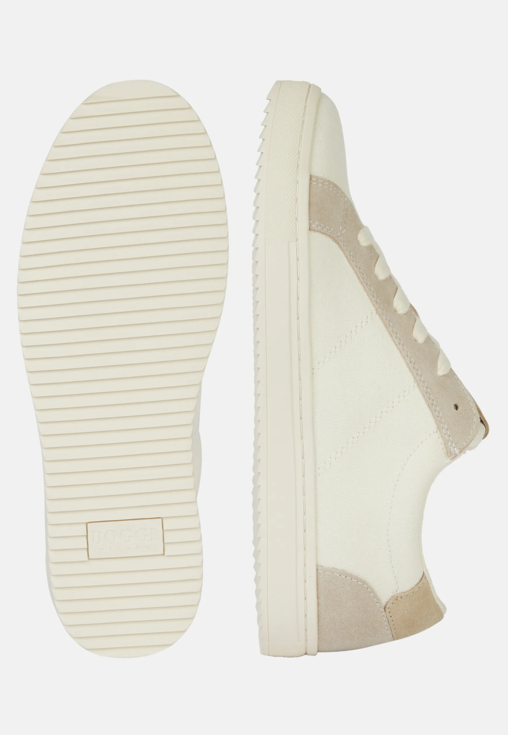 Canvas and Suede Trainers|Boggi Milano Shop