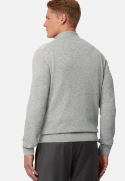 Cashmere Blend Half Zip Sweater|Boggi Milano Outlet