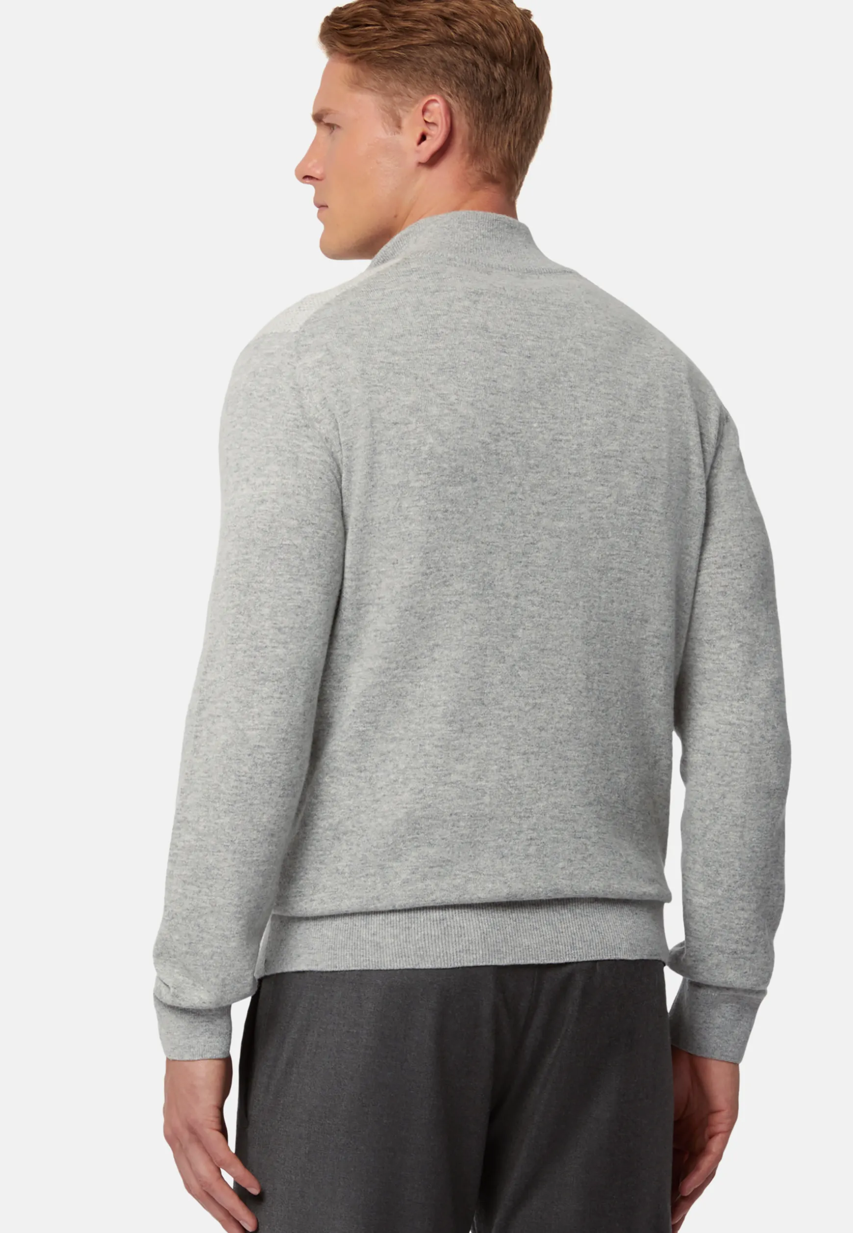 Cashmere Blend Half Zip Sweater|Boggi Milano Outlet