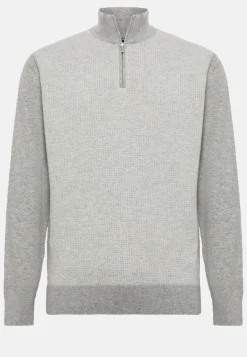 Cashmere Blend Half Zip Sweater|Boggi Milano Outlet