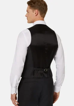 Grey Wool Twill Waistcoat|Boggi Milano Clearance