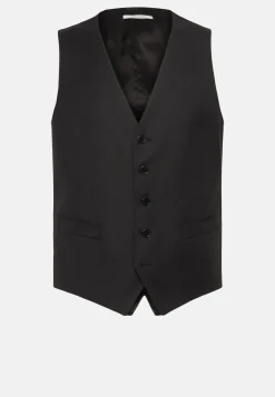 Grey Wool Twill Waistcoat|Boggi Milano Clearance