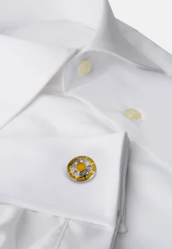 Circular cufflinks with flower|Boggi Milano Clearance