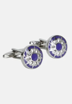 Circular cufflinks with flower|Boggi Milano Cheap