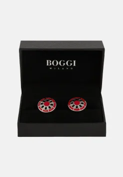 Circular cufflinks with flower|Boggi Milano Outlet