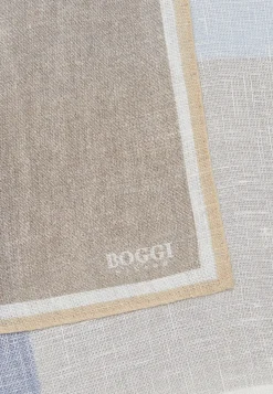 Colour Block Linen Pocket Square|Boggi Milano Best
