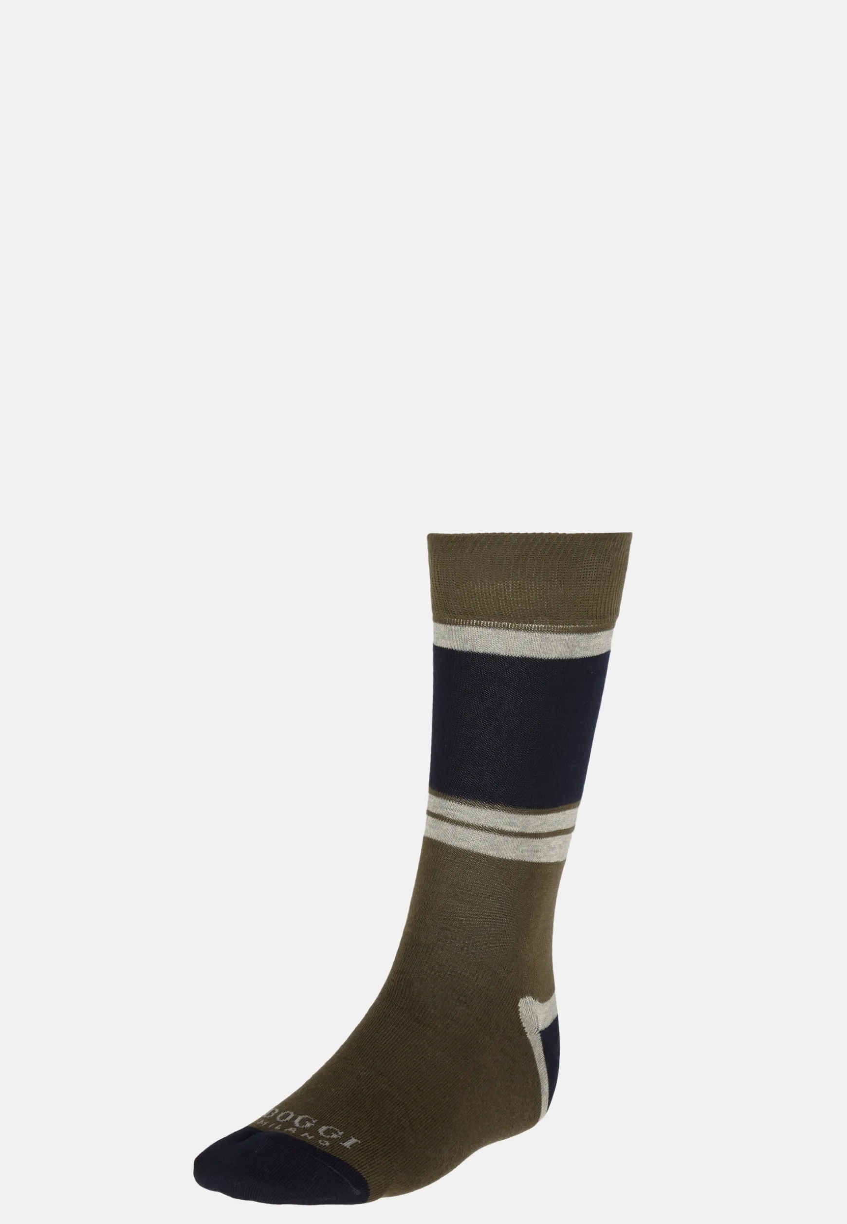 Colour-Blocking Pattern Socks in a Cotton Blend|Boggi Milano Cheap