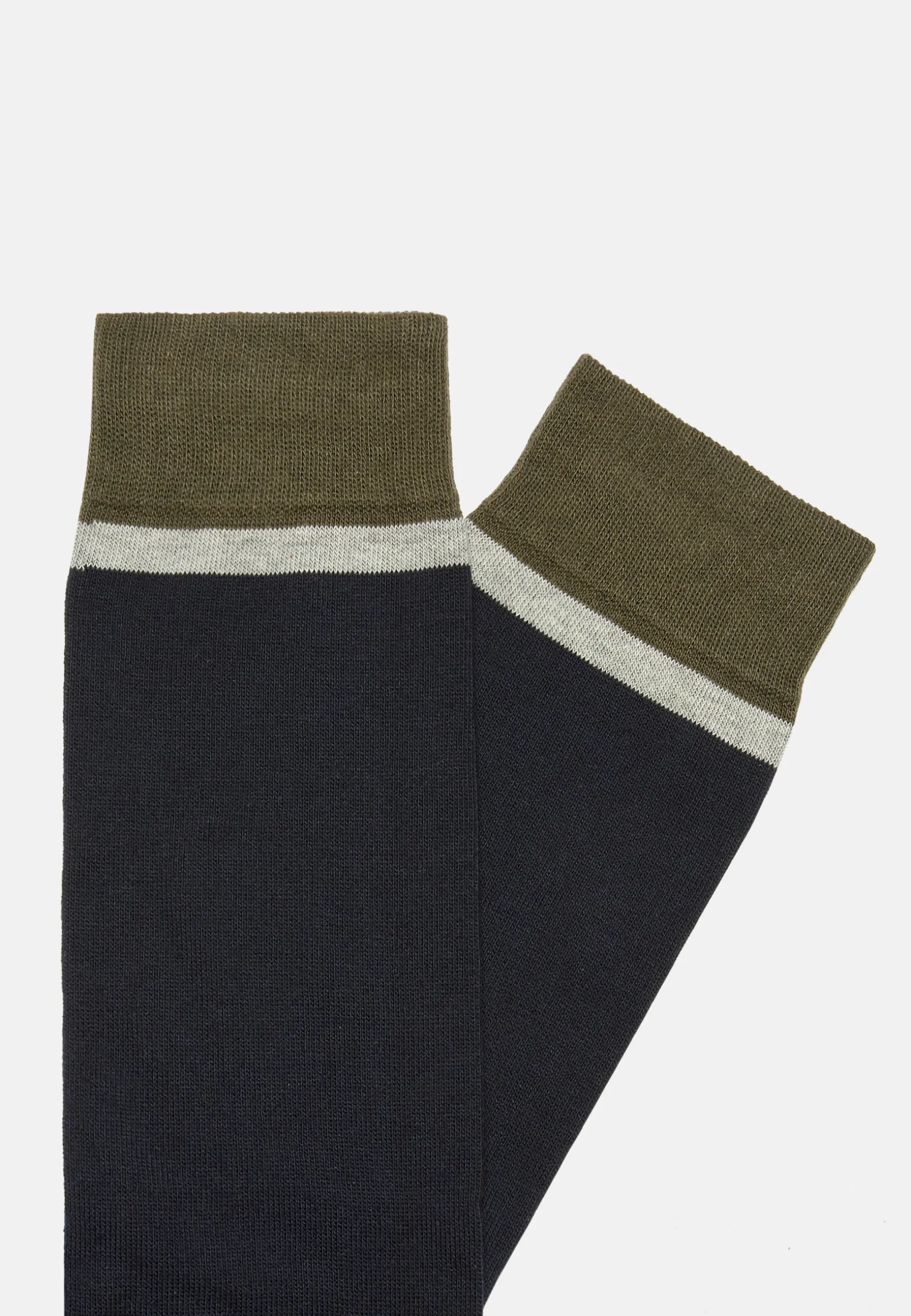Colour-Blocking Pattern Socks in a Cotton Blend|Boggi Milano Hot