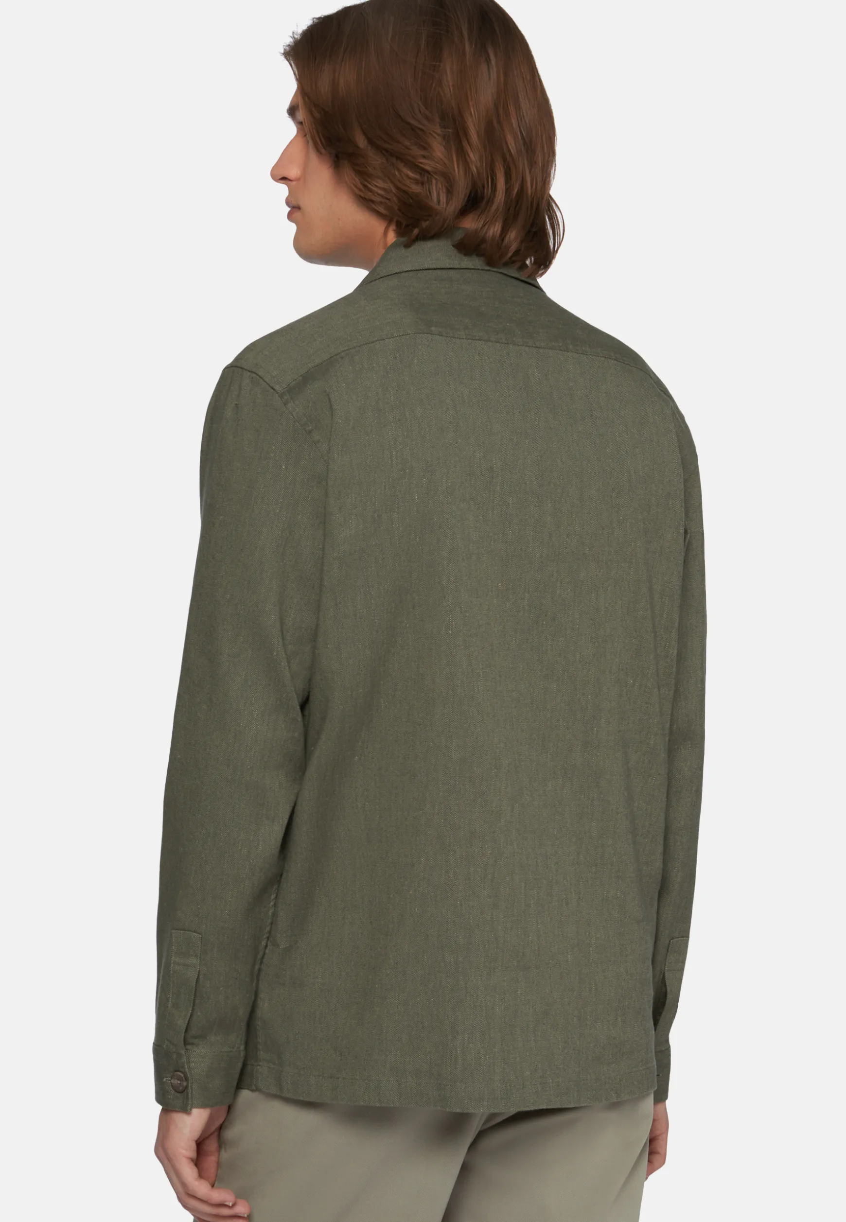 Cotton and Linen Link Shirt Jacket|Boggi Milano Discount