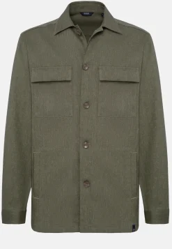 Cotton and Linen Link Shirt Jacket|Boggi Milano Discount