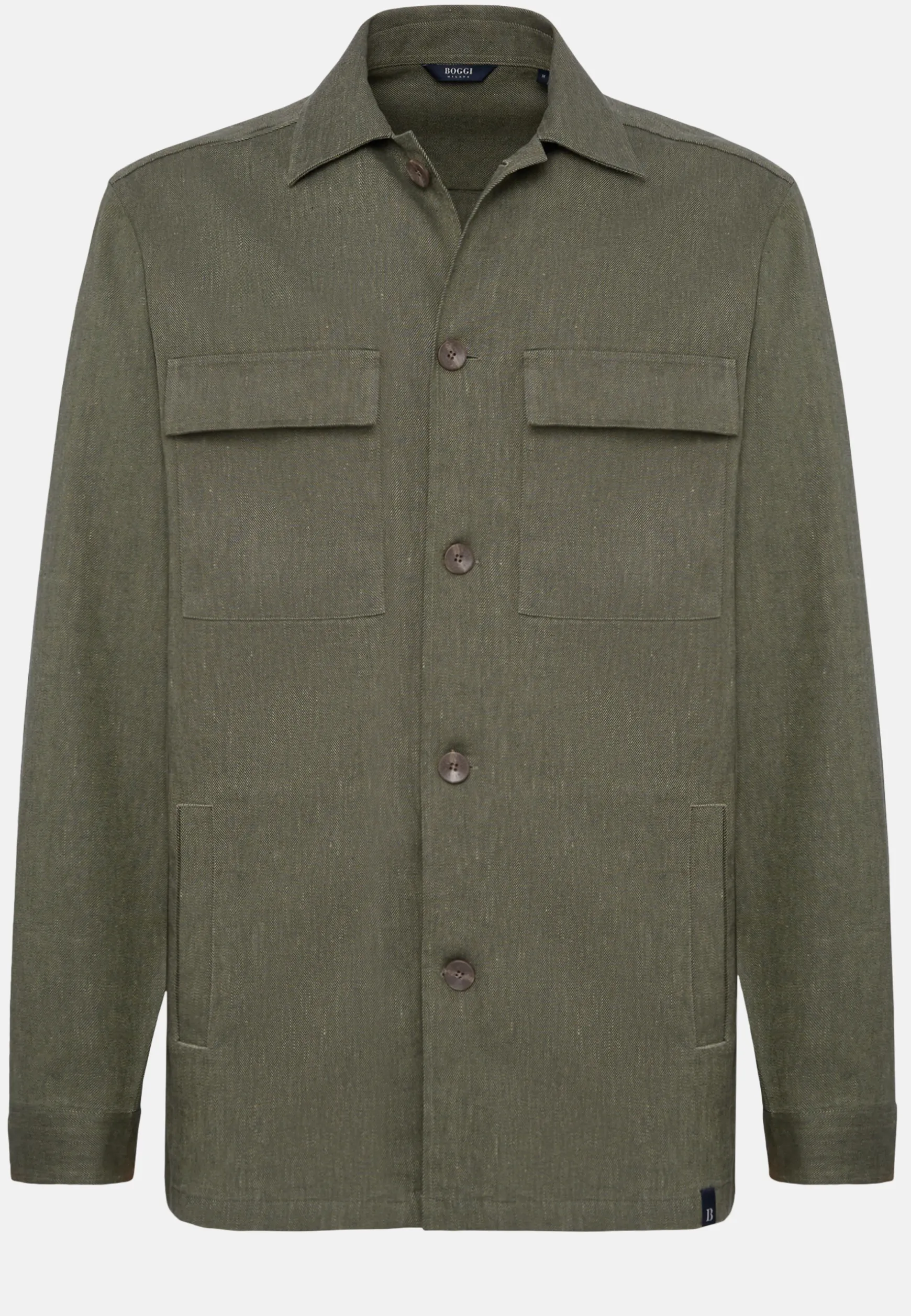 Cotton and Linen Link Shirt Jacket|Boggi Milano Discount