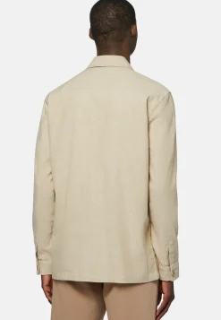 Cotton and Linen Link Shirt Jacket|Boggi Milano Shop