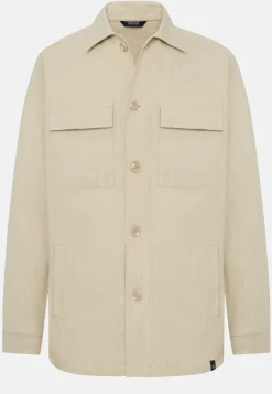 Cotton and Linen Link Shirt Jacket|Boggi Milano Shop