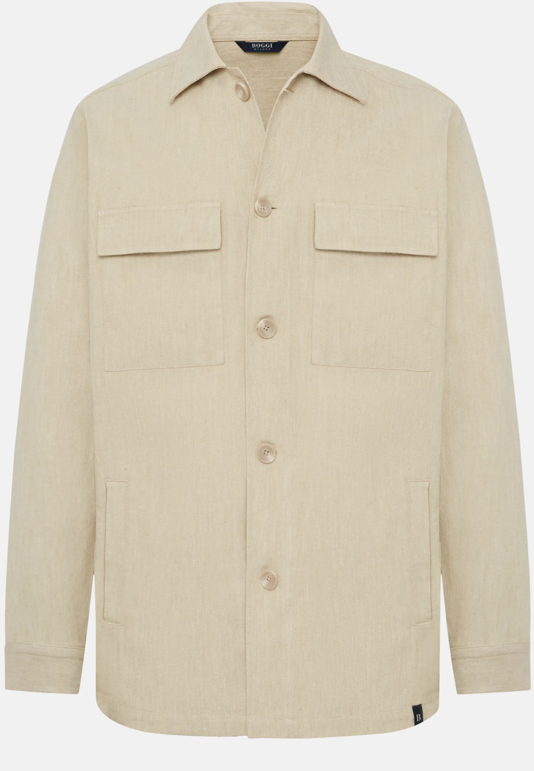 Cotton and Linen Link Shirt Jacket|Boggi Milano Shop