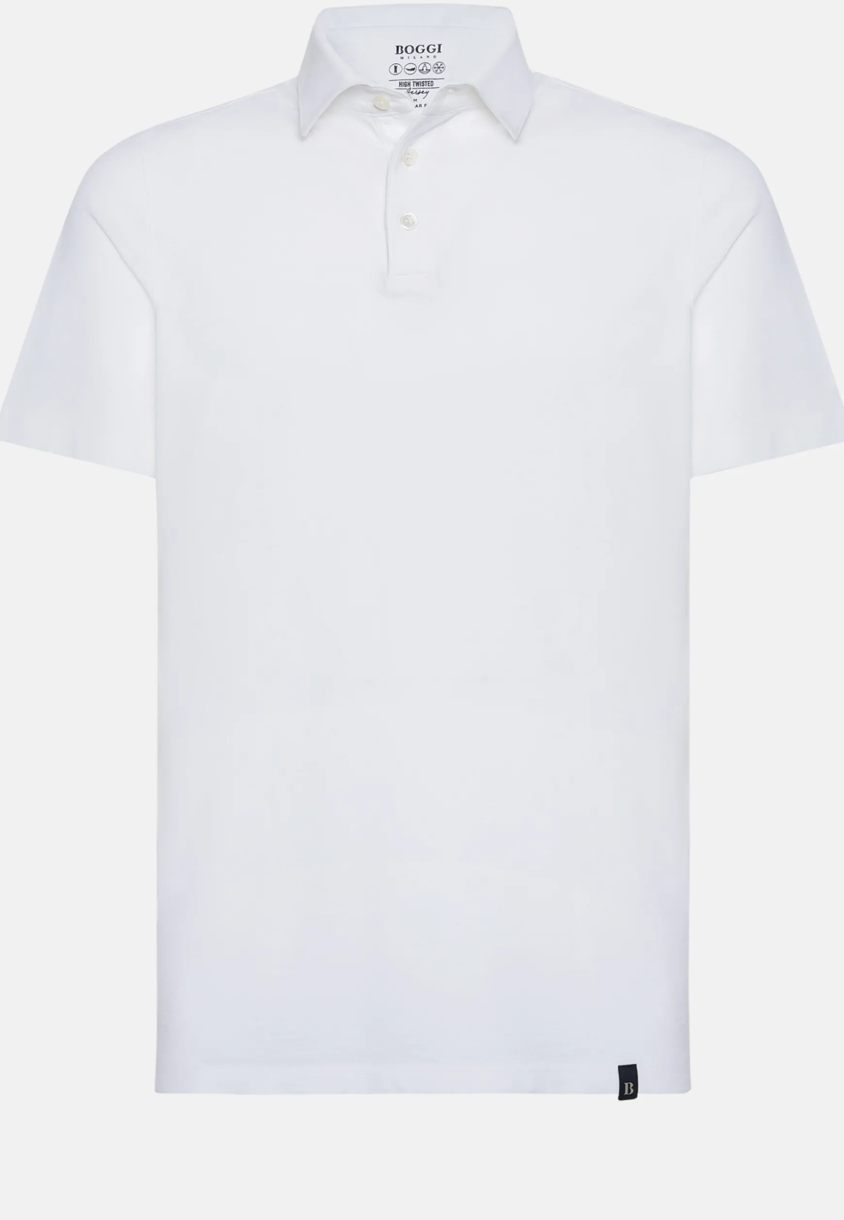 Cotton Crepe Jersey Polo Shirt|Boggi Milano Best