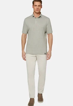 Cotton/Linen Piqué Polo Shirt|Boggi Milano Online