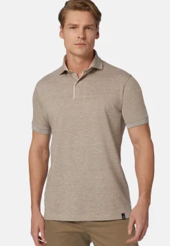 Cotton/Linen Piqu&eacute; Polo Shirt|Boggi Milano Cheap
