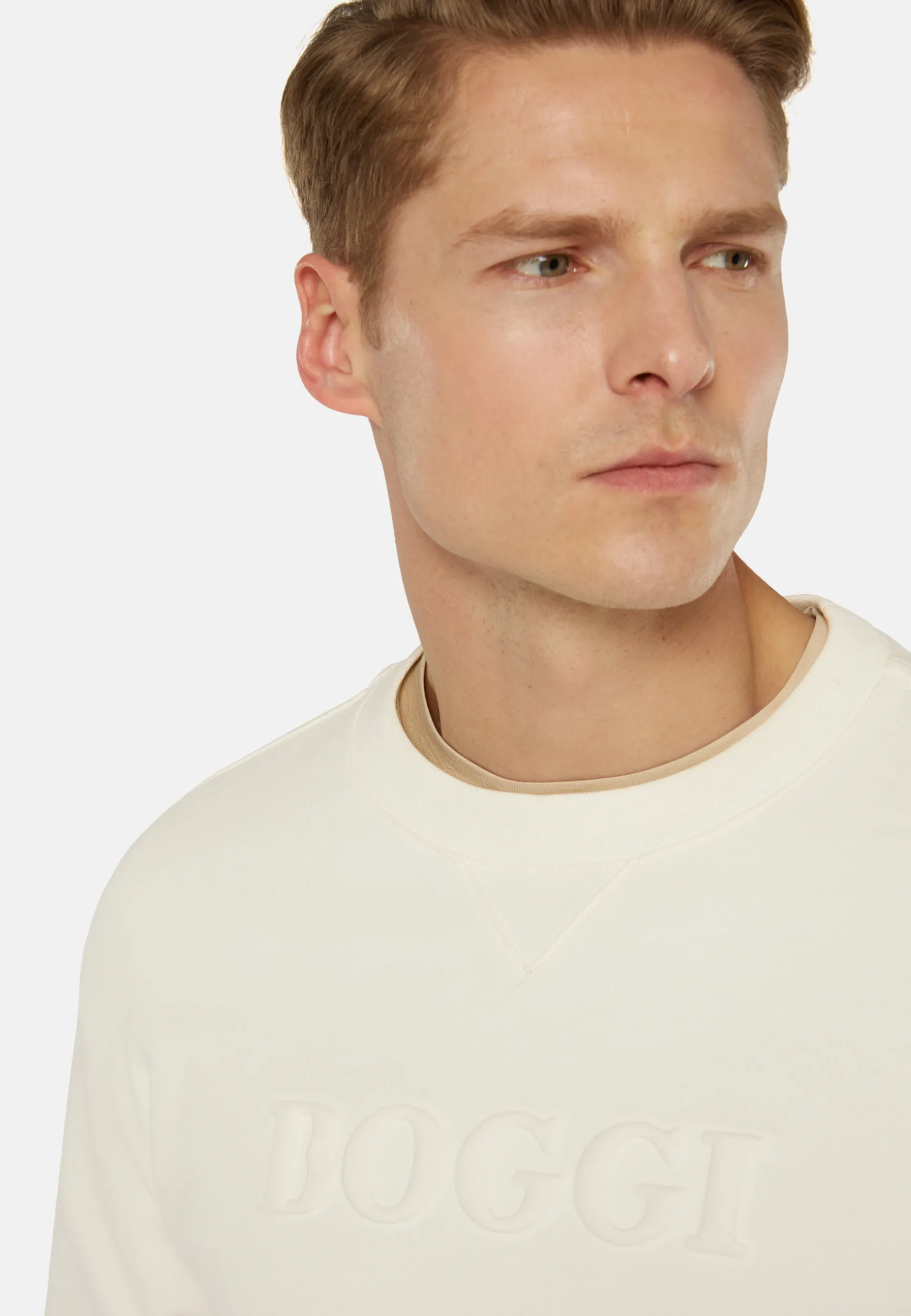 Crew Neck Cotton Sweatshirt|Boggi Milano Cheap