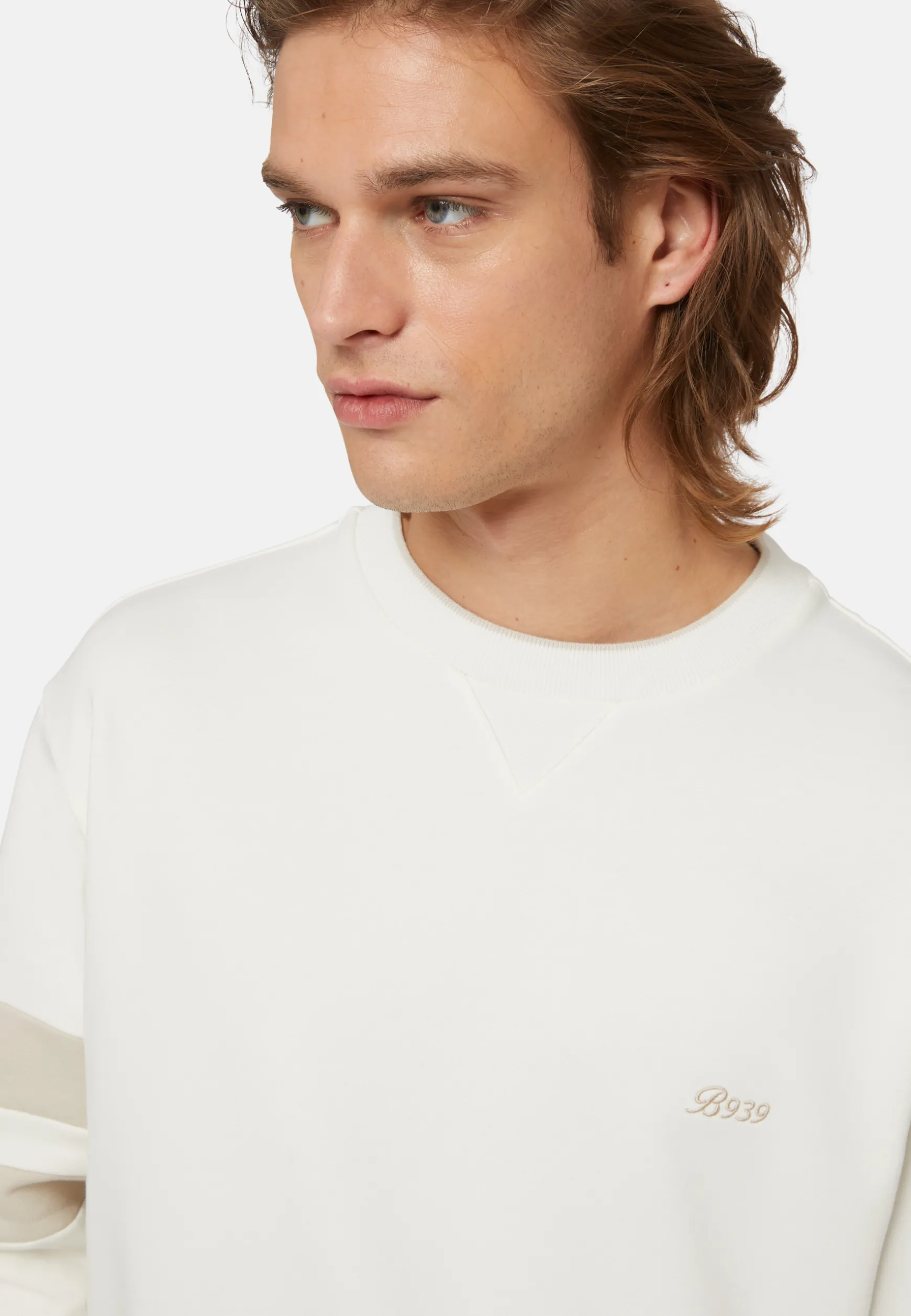Crew Neck Sweatshirt In Organic Cotton Blend|Boggi Milano Flash Sale