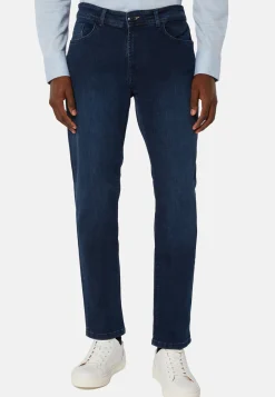 Dark Blue Stretch Denim Jeans|Boggi Milano Best