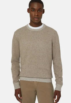 Dove Grey Crew Neck Jumper In a Cashmere Blend|Boggi Milano Fashion